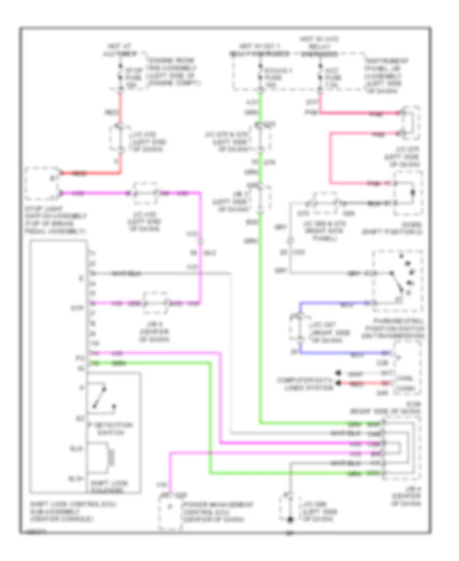 Shift Interlock Wiring Diagram for Lexus GX 460 2014