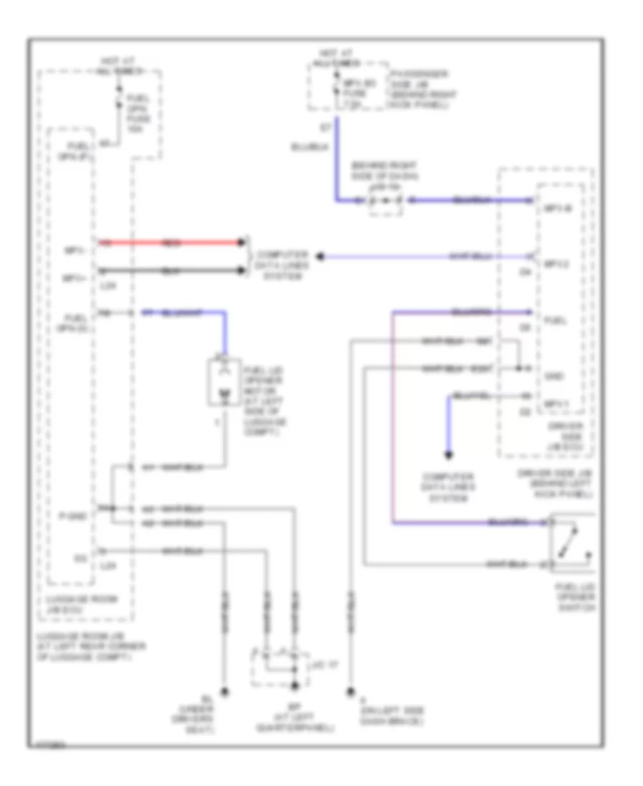 Fuel Door Release Wiring Diagram for Lexus SC 430 2003