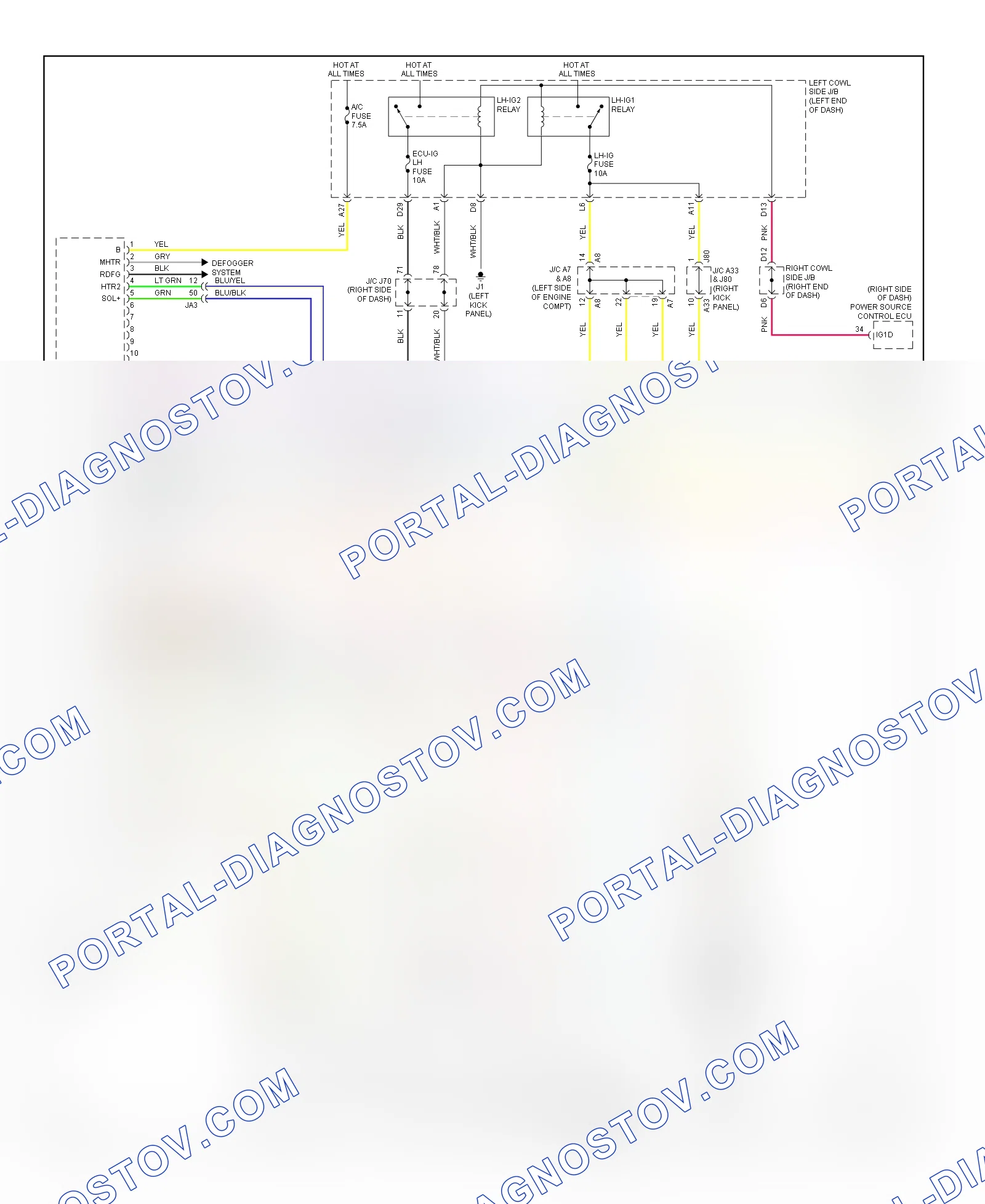 Automatic A C Wiring Diagram 1 of 3 for Lexus IS 250C 2011