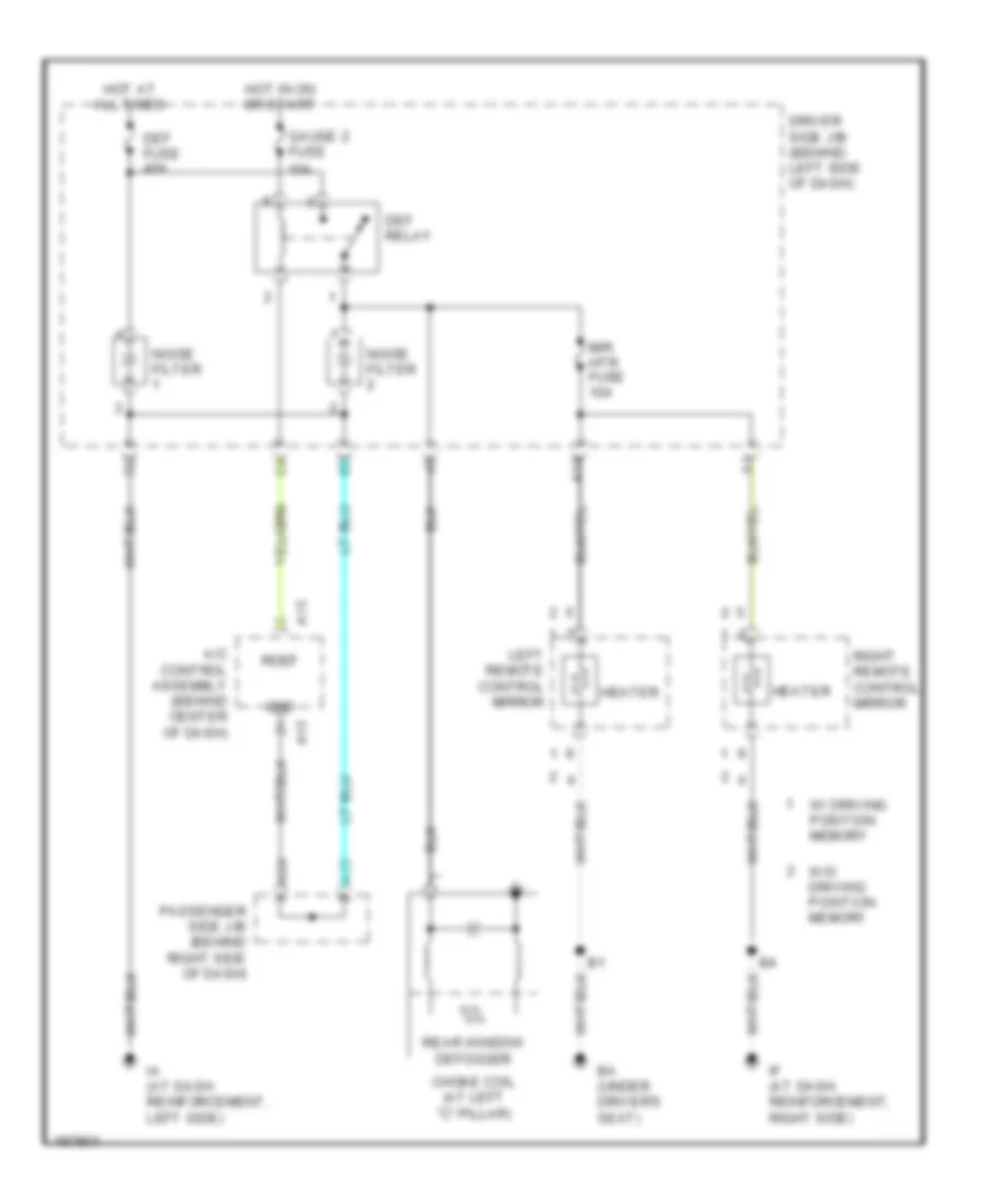 Defoggers Wiring Diagram for Lexus ES 330 2004