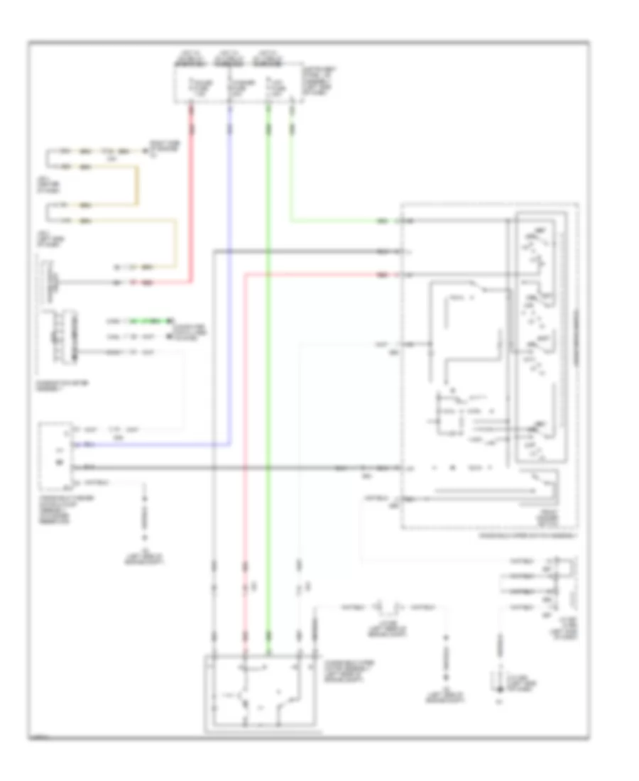 Front WiperWasher Wiring Diagram, without Auto Wiper System for Lexus GX 460 Premium 2014