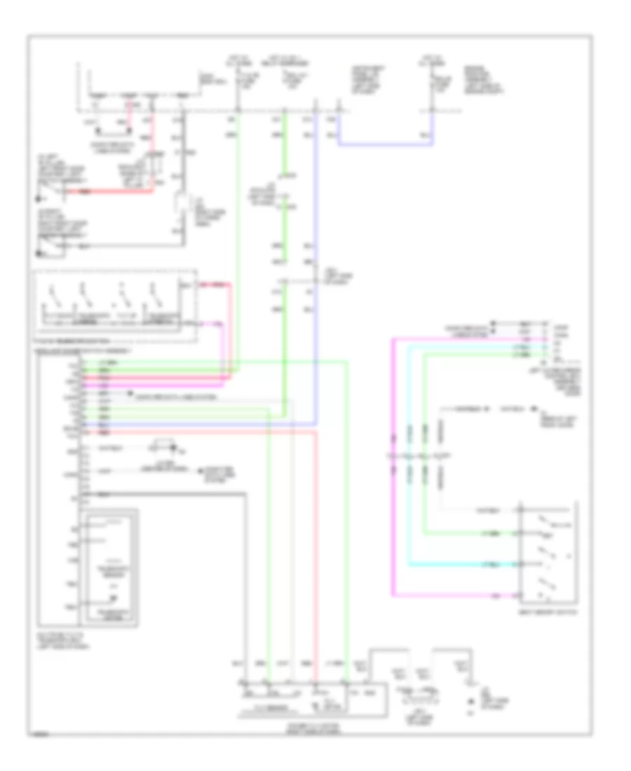 Memory Power Tilt  Power Telescopic Wiring Diagram for Lexus GX 460 Premium 2014