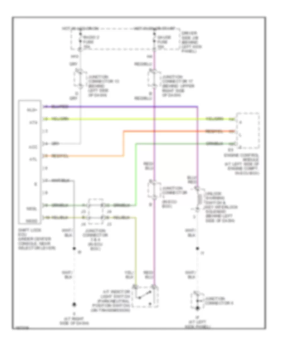 Shift Interlock Wiring Diagram for Lexus GS 300 2004