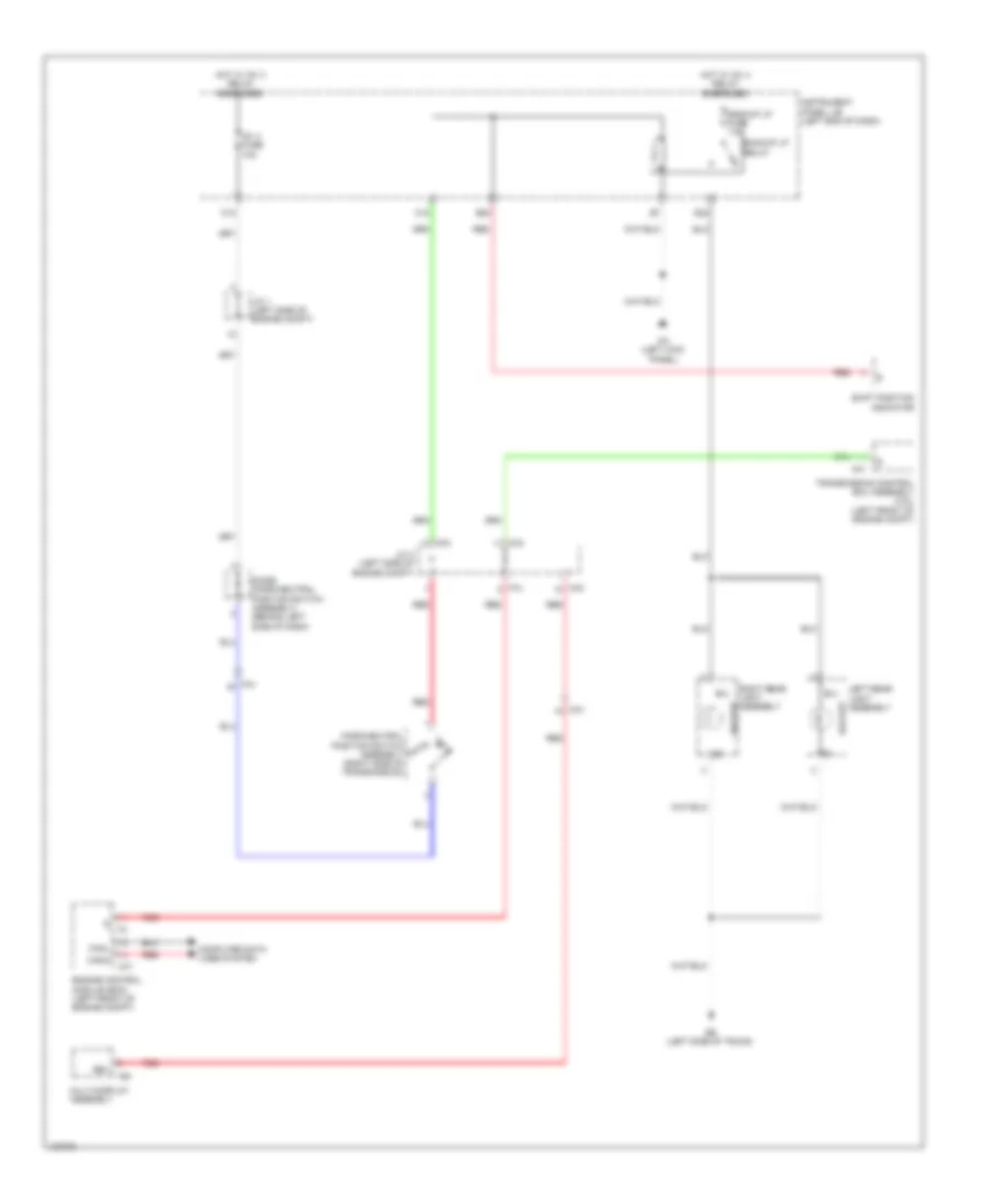 Backup Lamps Wiring Diagram for Lexus IS 250 2014