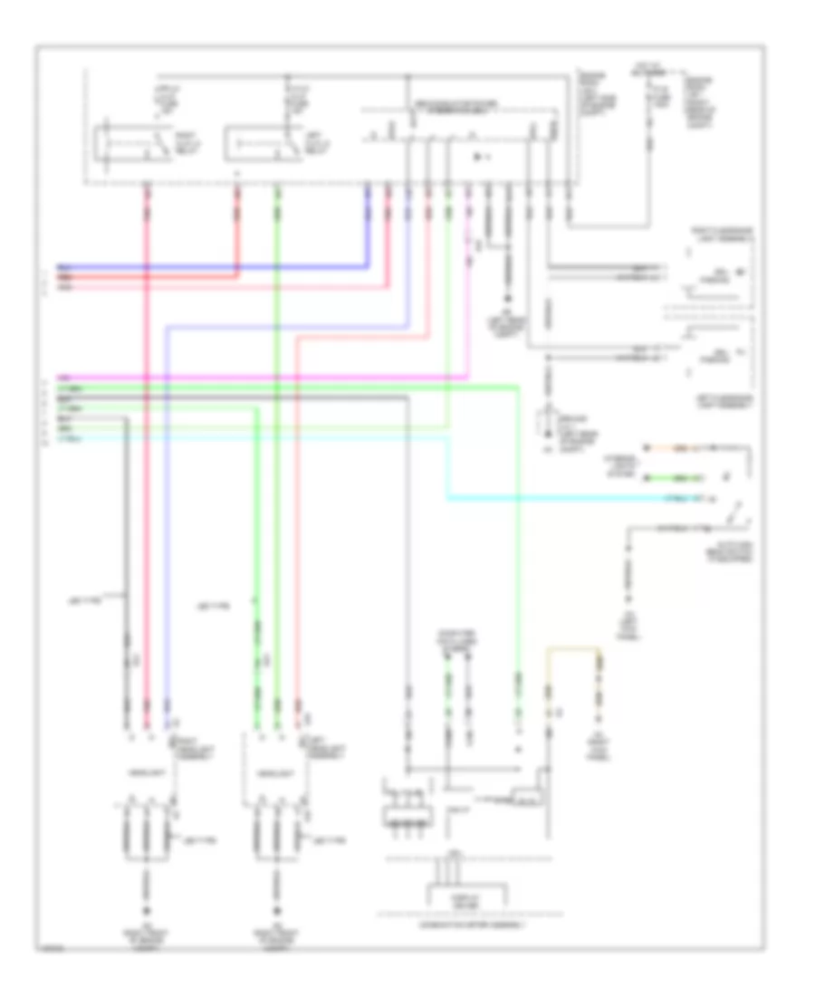 Headlamps Wiring Diagram (2 of 2) for Lexus IS 250 2014