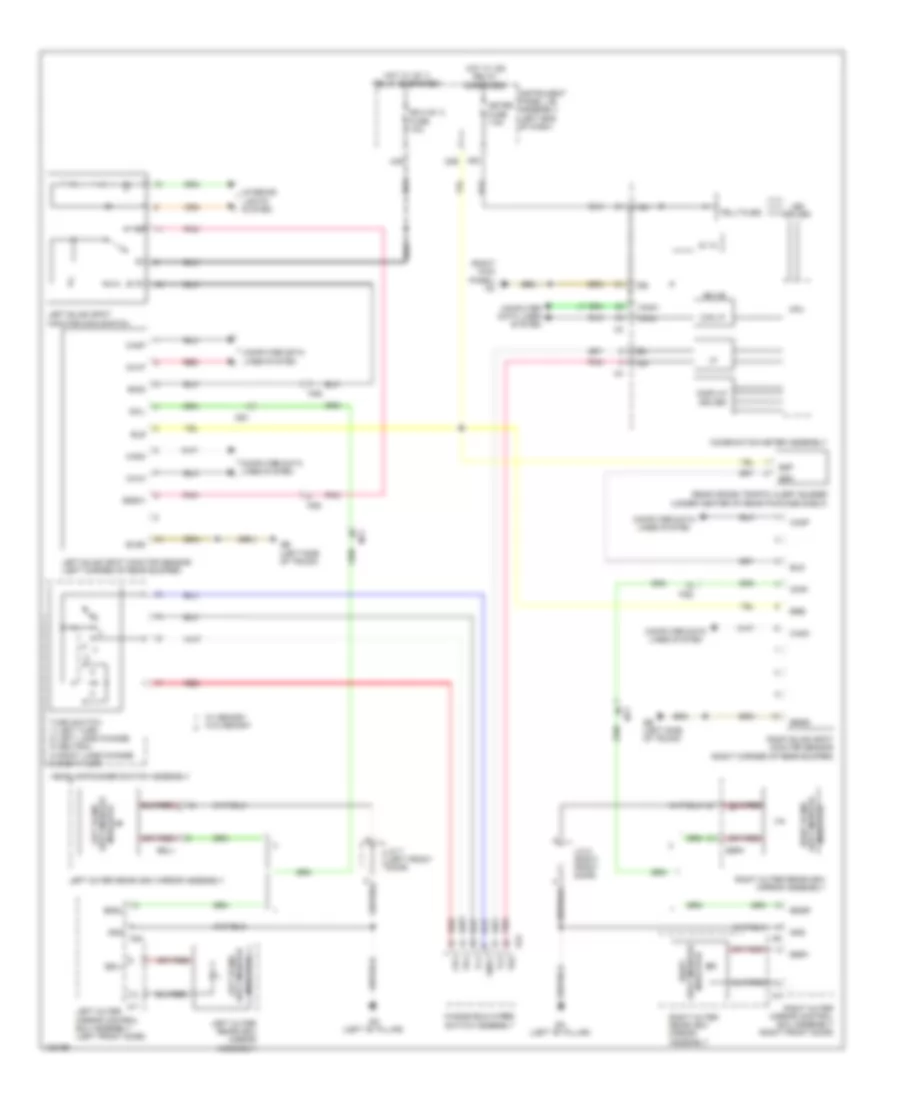 Blind Spot Monitoring Wiring Diagram for Lexus IS 250 2014