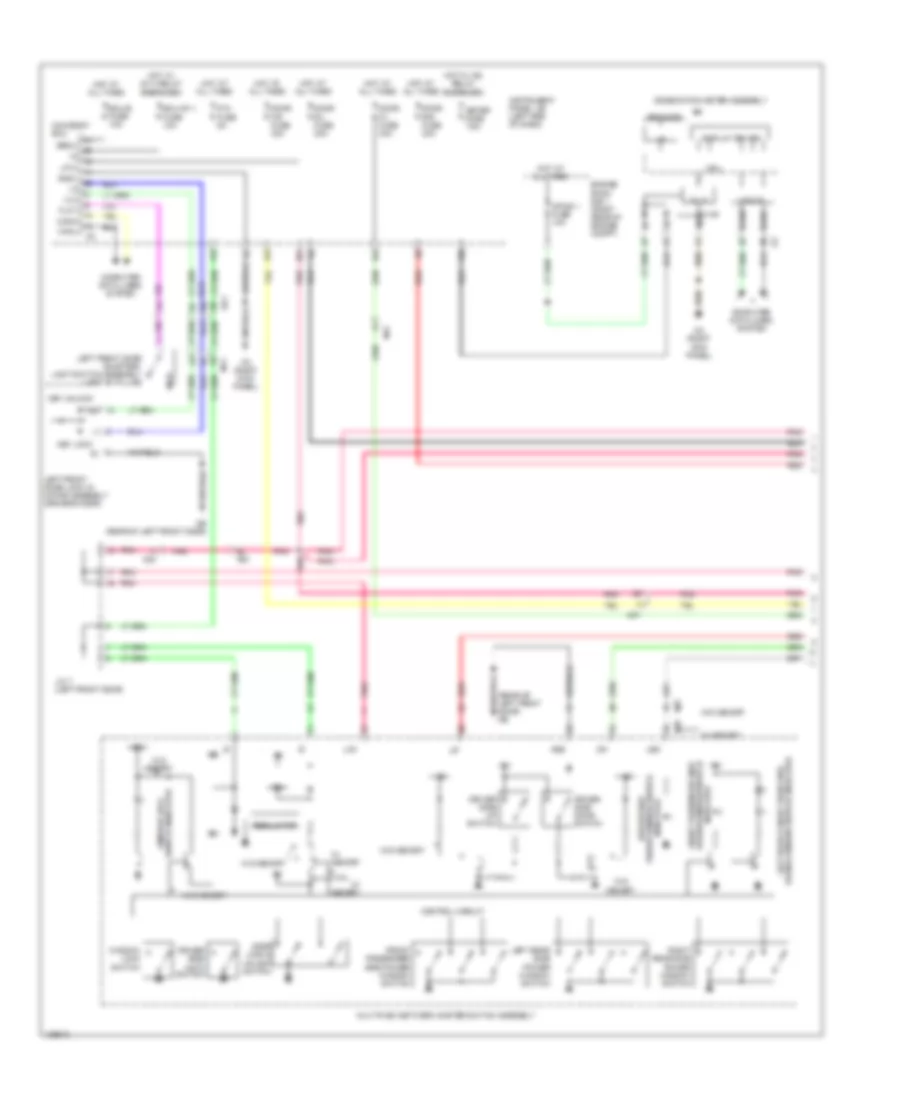 Power Windows Wiring Diagram 1 of 2 for Lexus IS 250 2014
