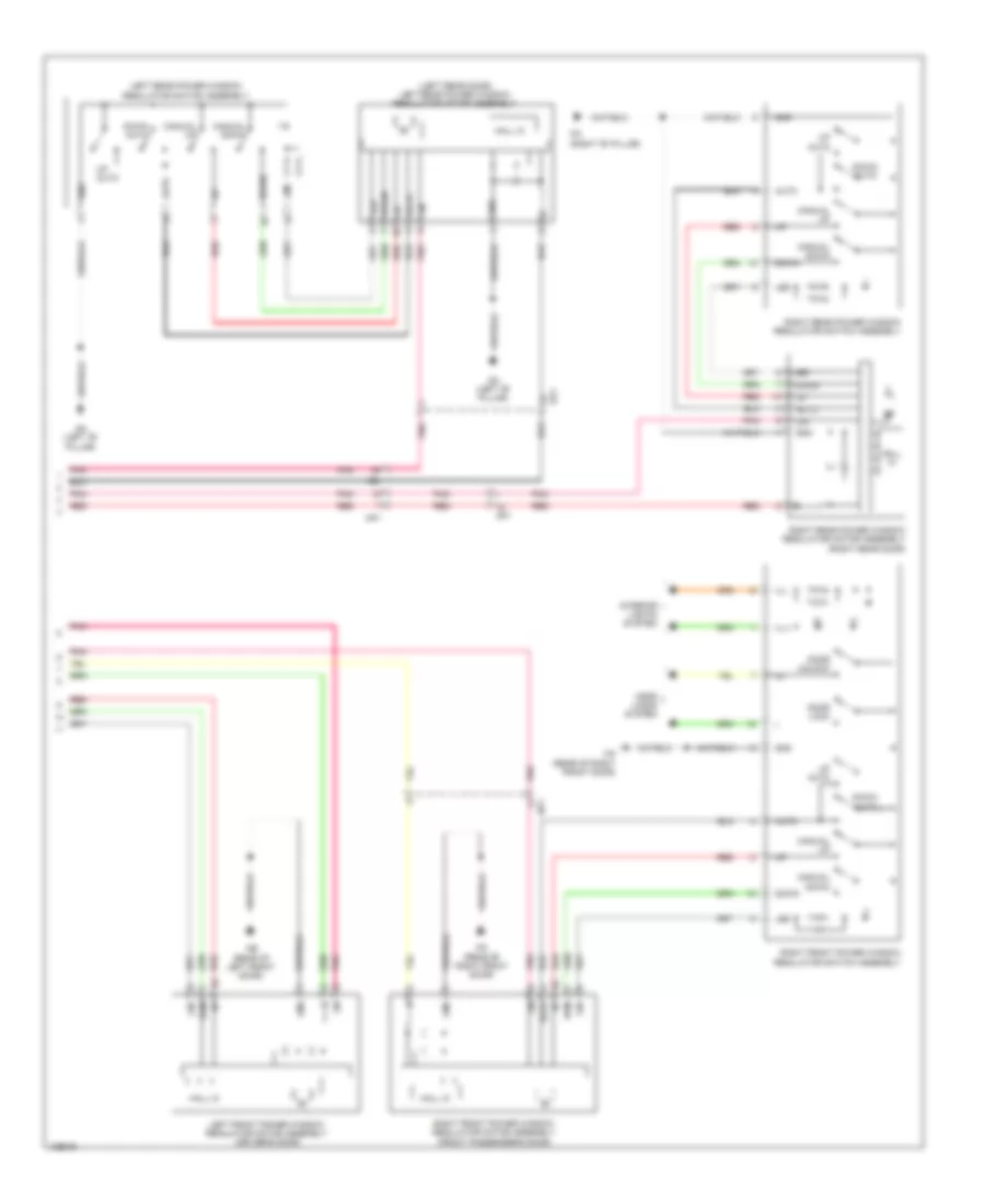Power Windows Wiring Diagram (2 of 2) for Lexus IS 250 2014