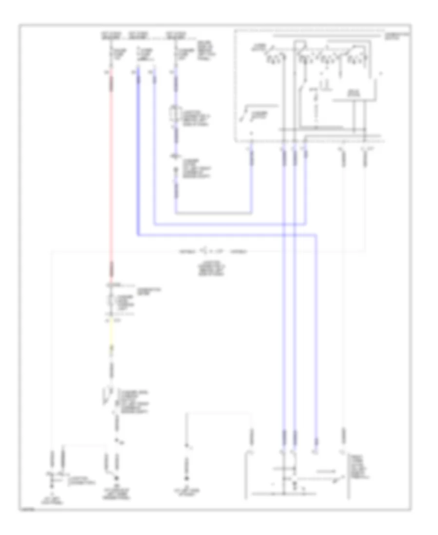 Электросхема стеклоочистителя, дворников и омывателя для Lexus GS 430 2004