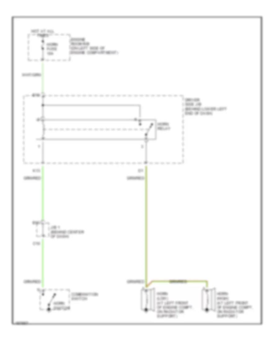 Horn Wiring Diagram for Lexus GX 470 2004