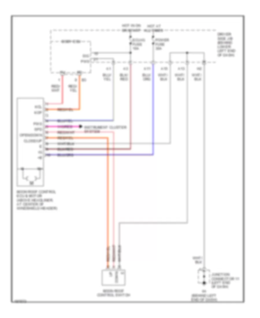 Moonroof Wiring Diagram for Lexus GX 470 2004