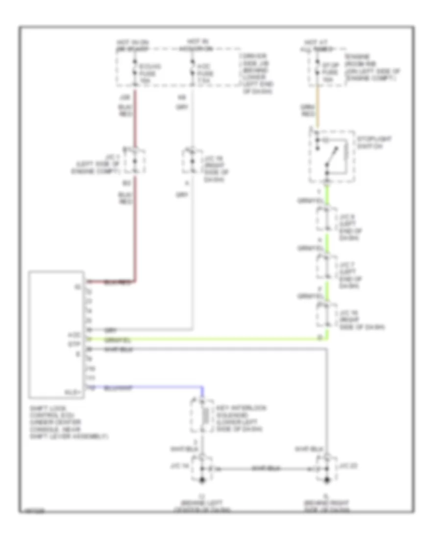 Shift Interlock Wiring Diagram for Lexus GX 470 2004