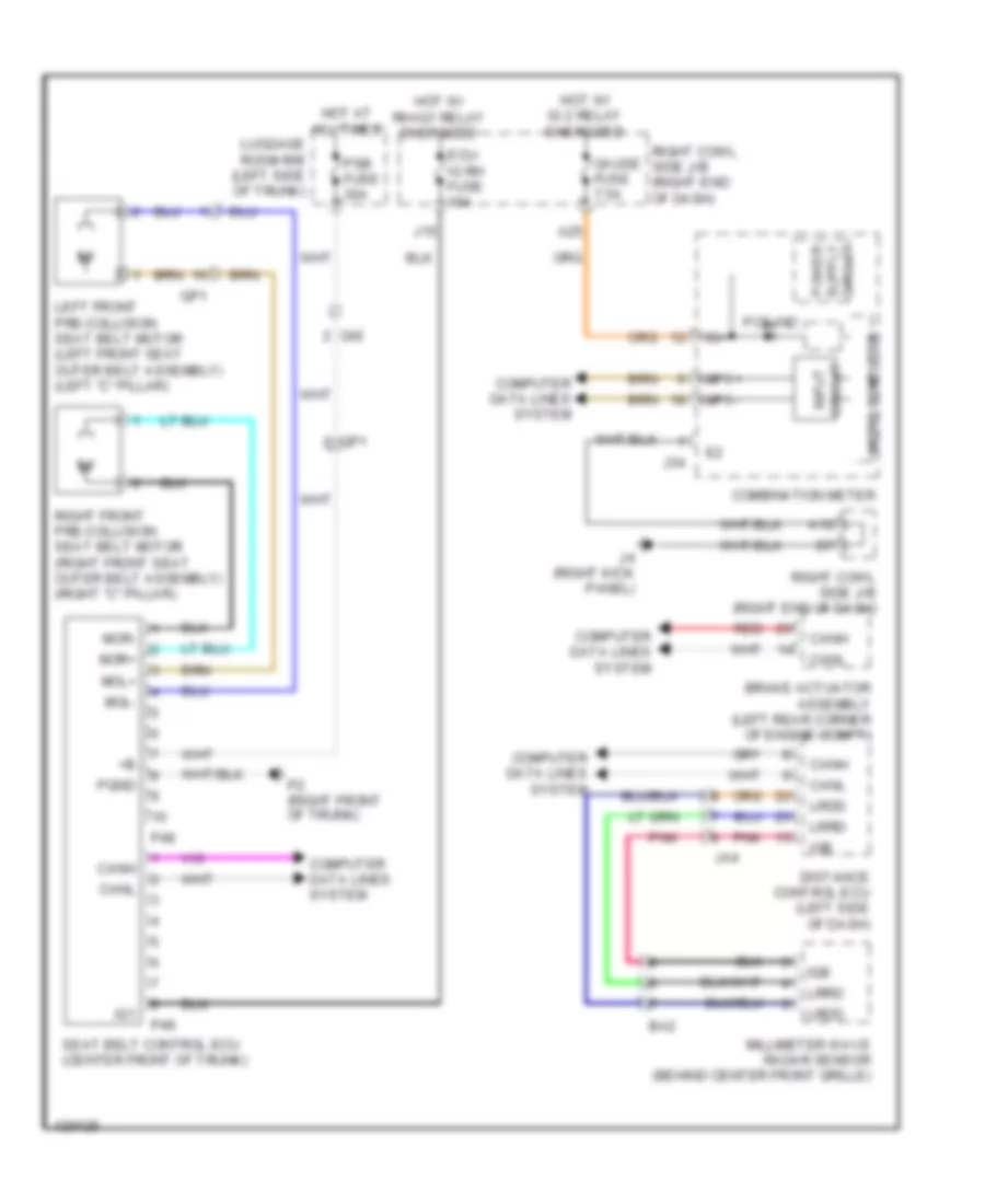 Pre Collision Wiring Diagram for Lexus IS 250C 2014