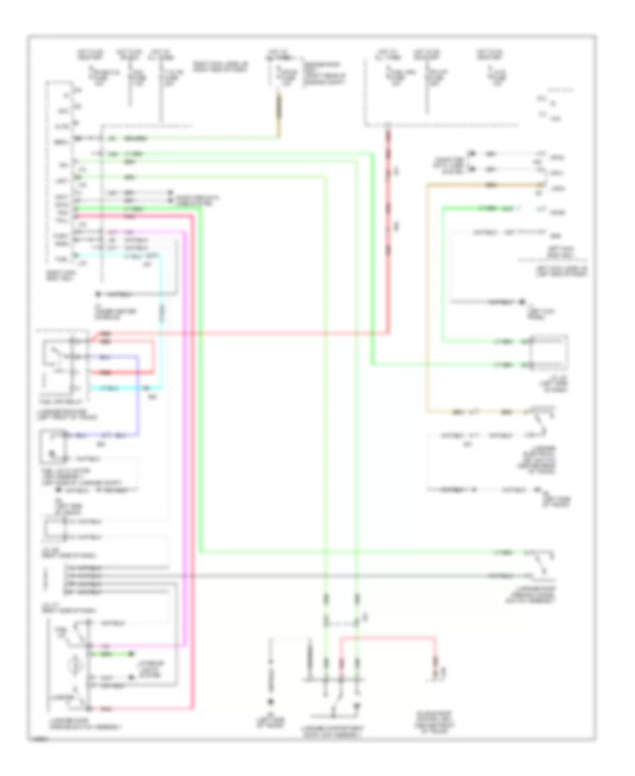 Trunk  Fuel Door Release Wiring Diagram for Lexus IS 250C 2014