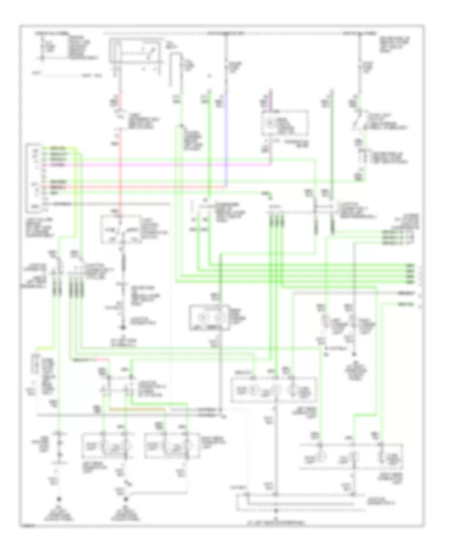 Exterior Lamps Wiring Diagram, Wagon (1 of 2) for Lexus IS 300 SportCross 2004
