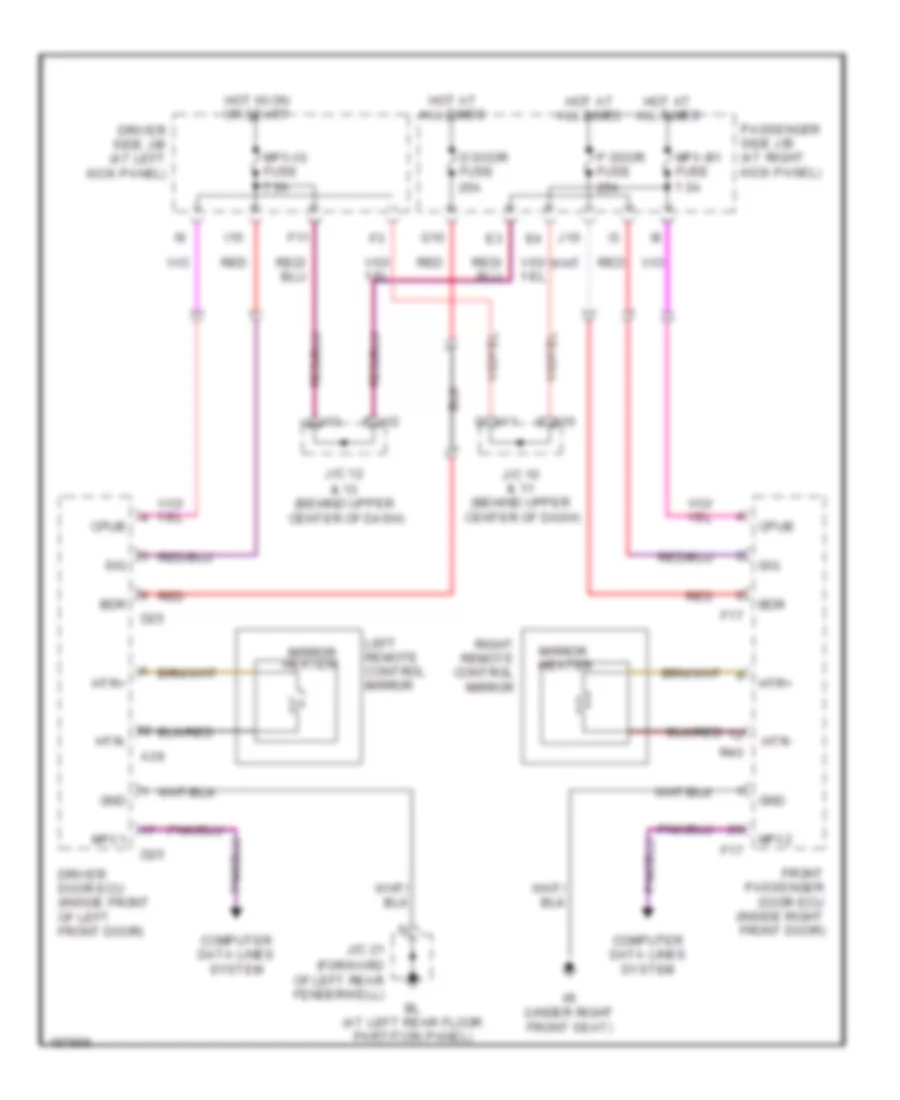 Heated Mirrors Wiring Diagram for Lexus LS 430 2004