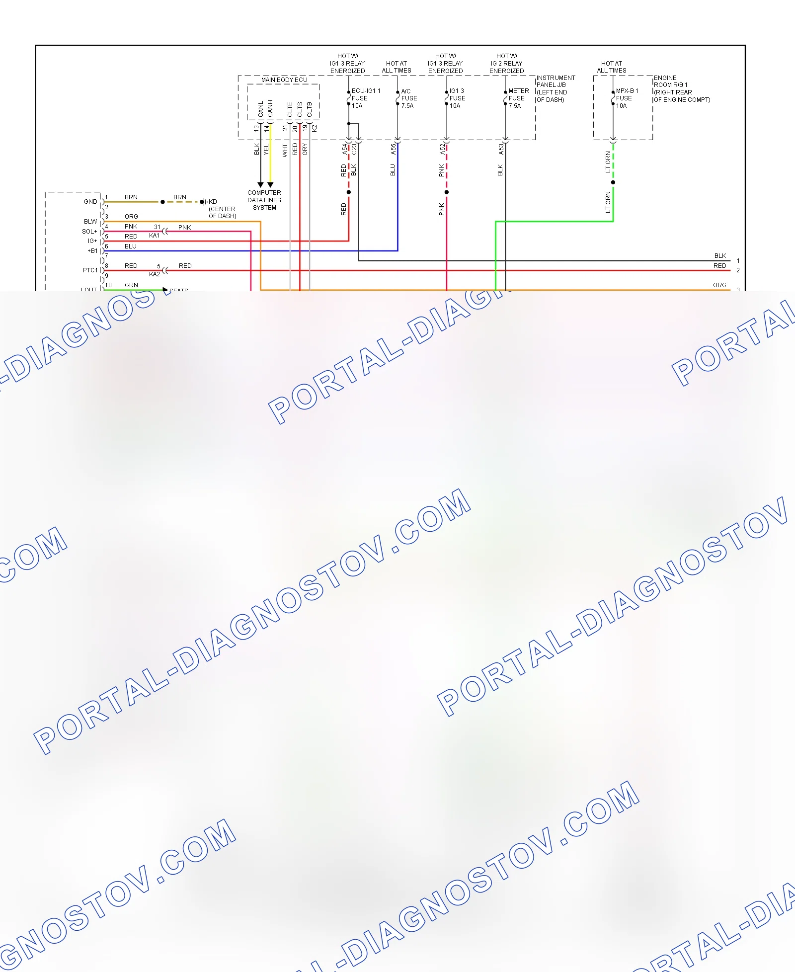 Automatic A C Wiring Diagram 1 of 3 for Lexus IS 350 2014