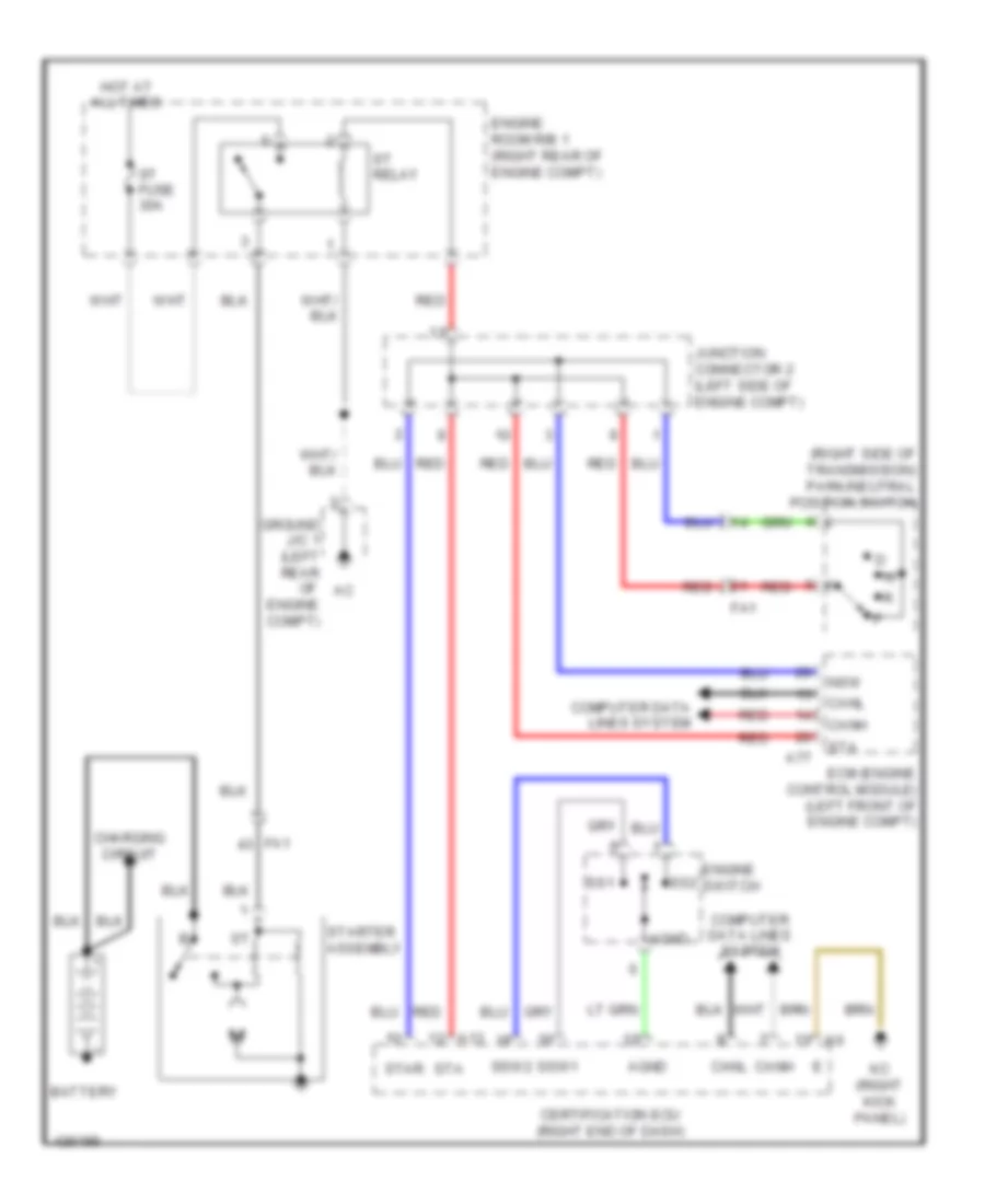 Starting Wiring Diagram for Lexus IS 350 2014
