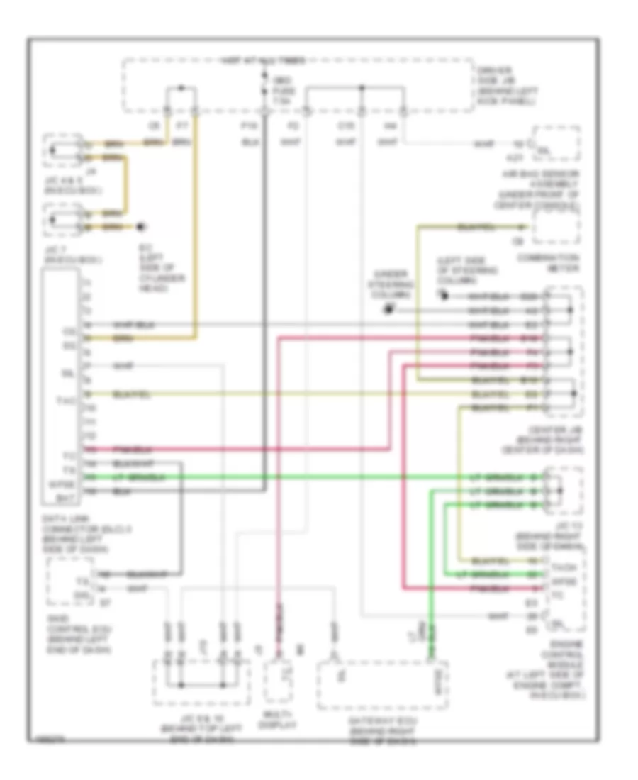 Data Link Connector Wiring Diagram for Lexus LX 470 2004
