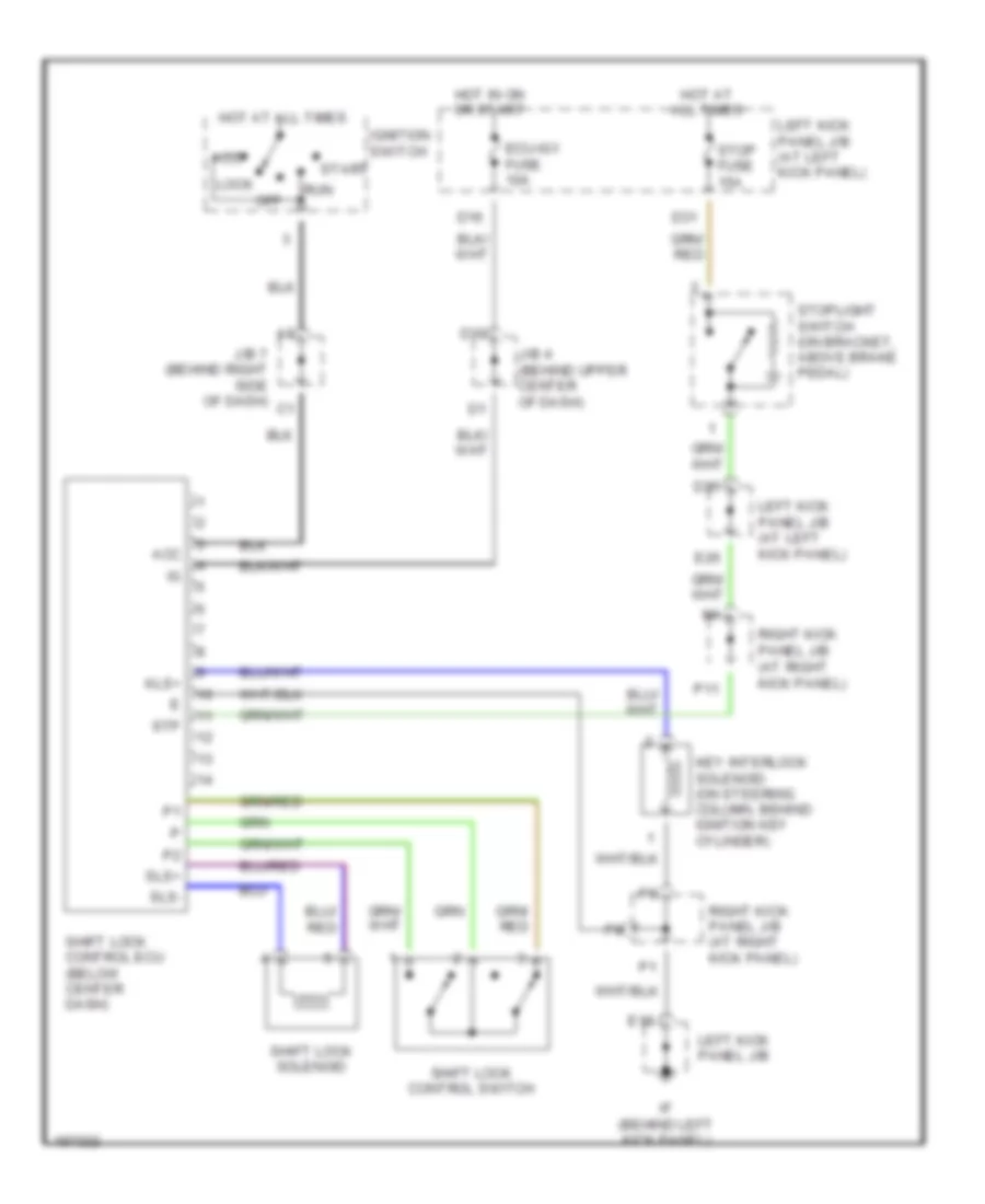 Shift Interlock Wiring Diagram for Lexus LX 470 2004