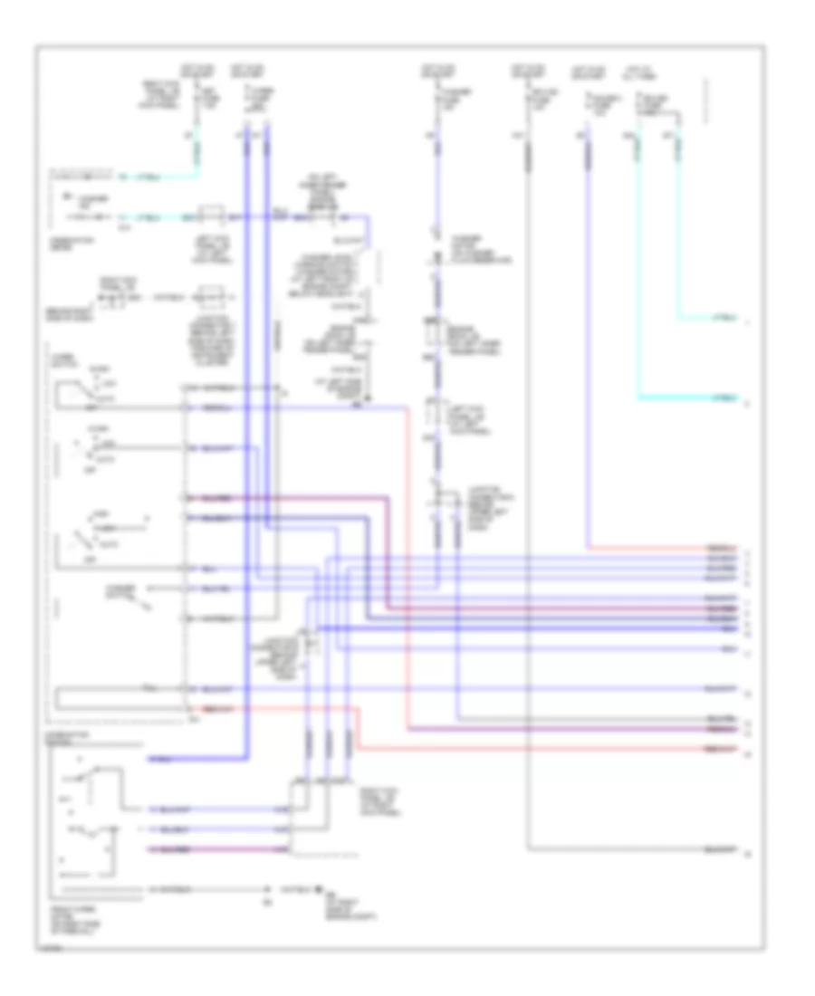 Электросхема передних стеклоочистителей дворников и омывателя лобового стекла (1 из 2) для Lexus LX 470 2004