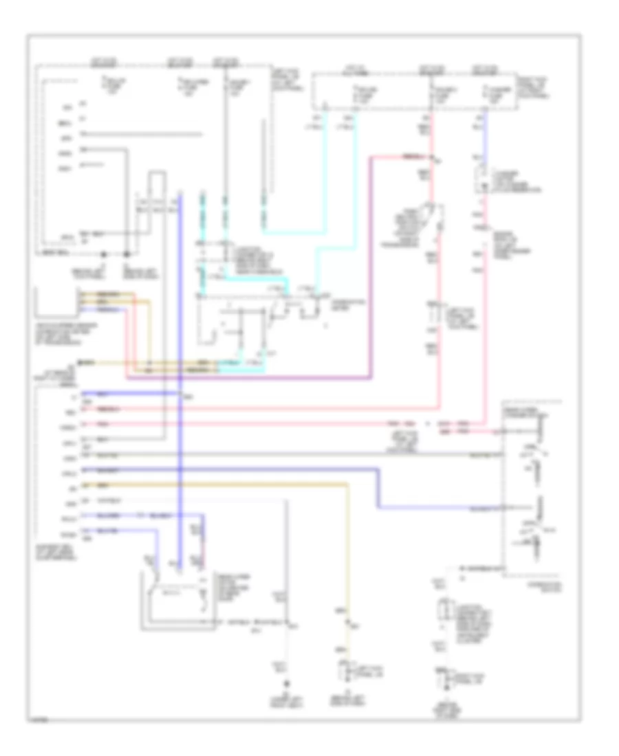 Электросхема заднего стеклоочистителя дворника и омывателя для Lexus LX 470 2004