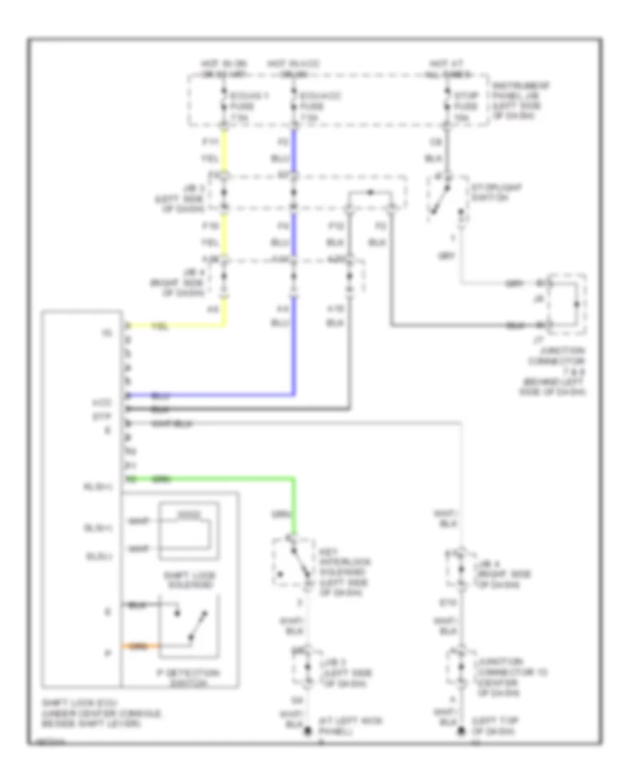 Shift Interlock Wiring Diagram for Lexus RX 330 2004