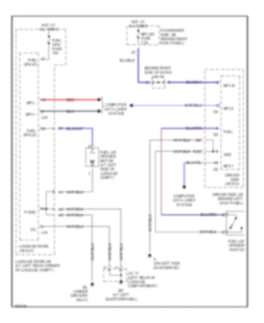 Fuel Door Release Wiring Diagram for Lexus SC 430 2004