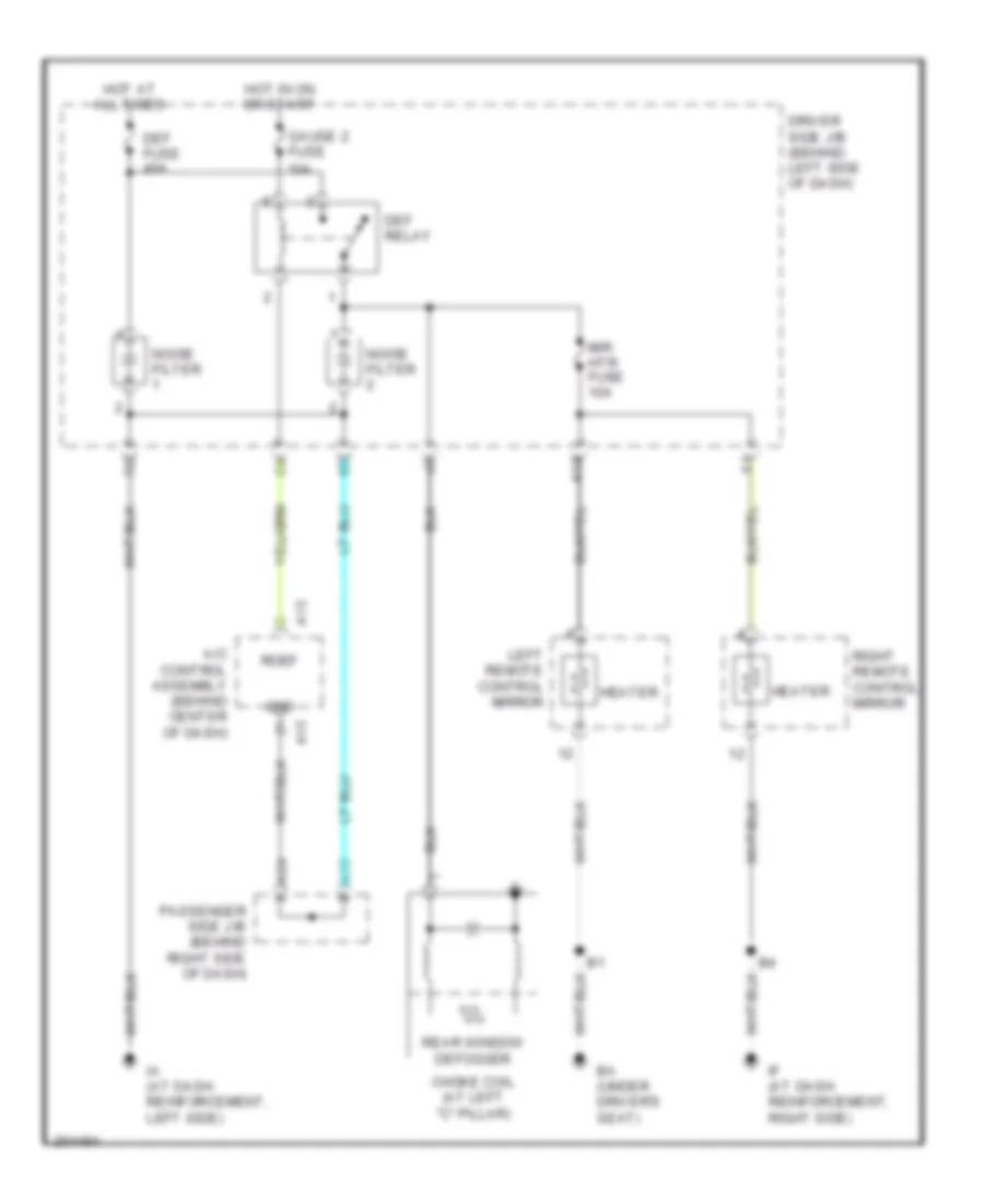 Defoggers Wiring Diagram for Lexus ES 330 2005