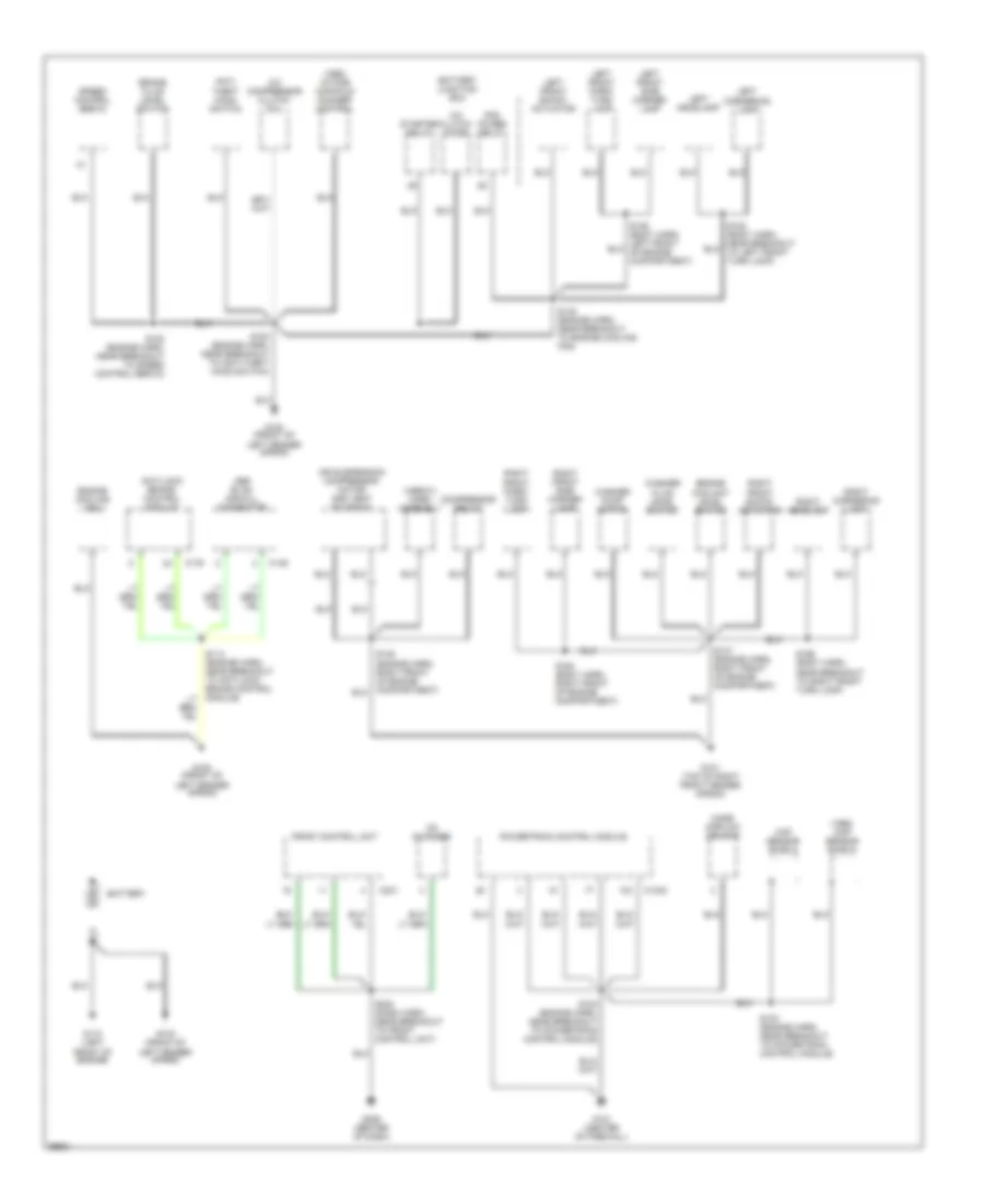 Электросхема подключение массы заземления (1 из 3) для Lincoln Continental 1998