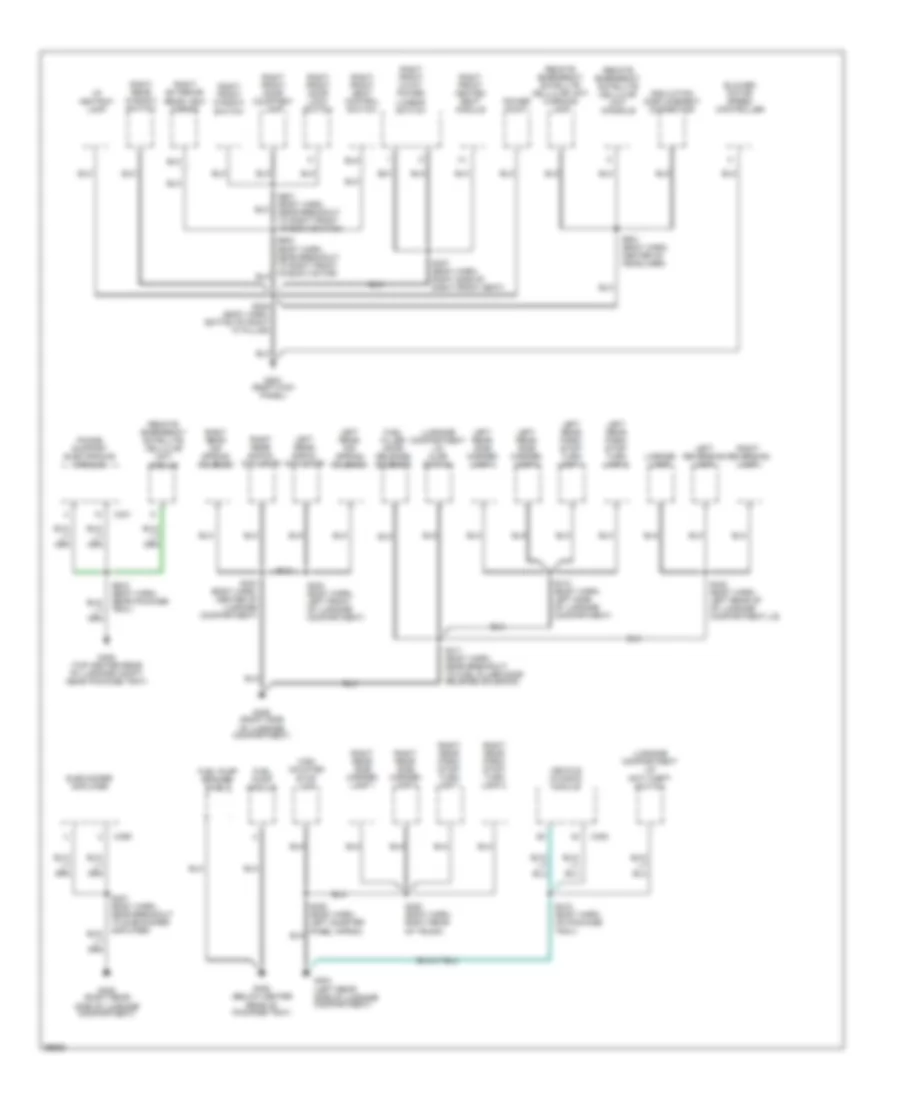 Электросхема подключение массы заземления (3 из 3) для Lincoln Continental 1998