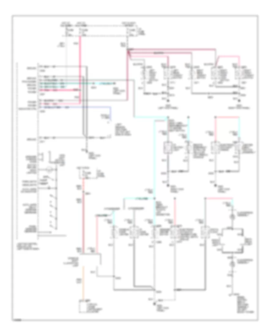 Электросхема подсветки приборов для Lincoln Continental 1998