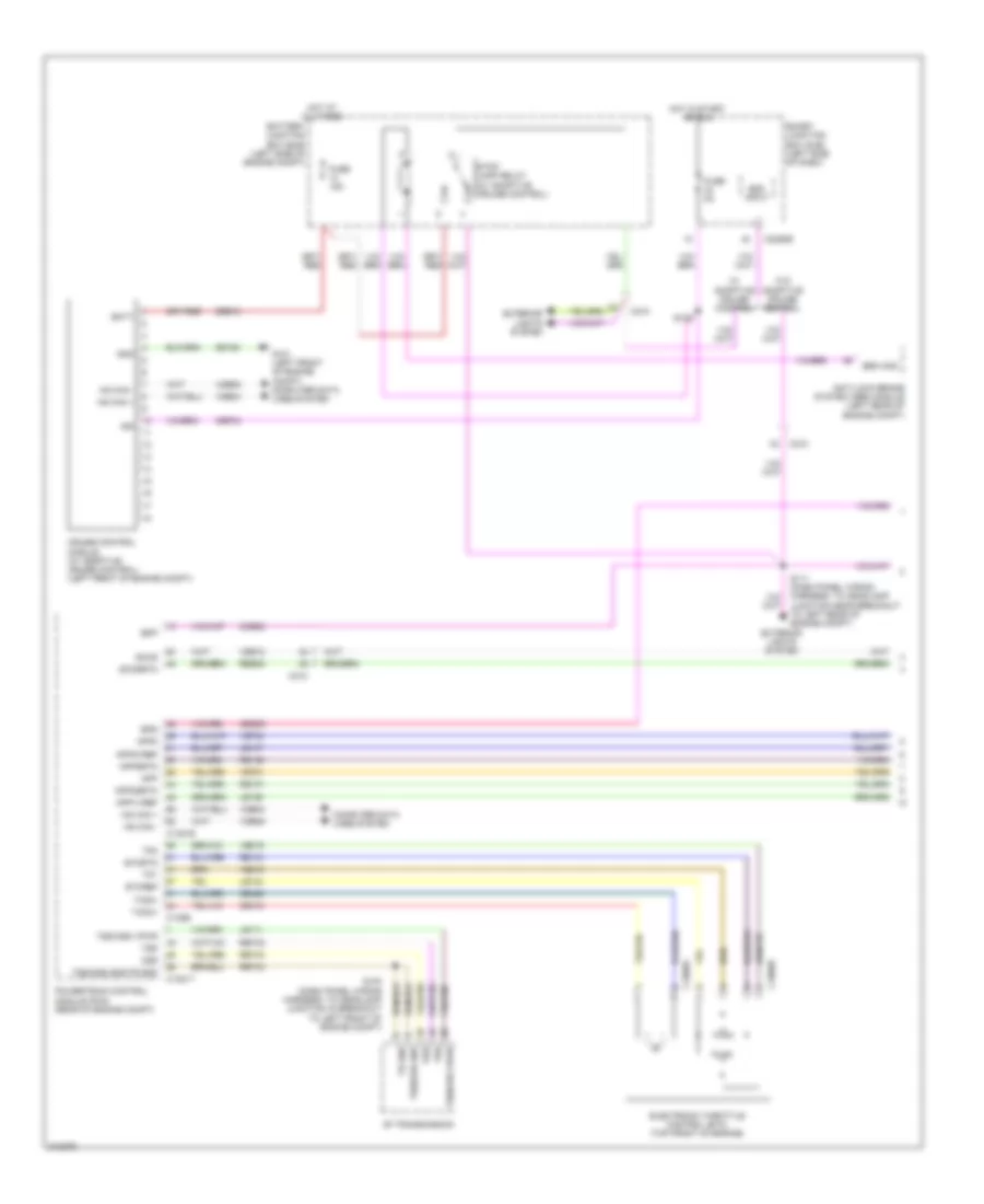 3.5L звукопровод, Электросхема системы круизконтроля (1 из 2) для Lincoln MKS 2011