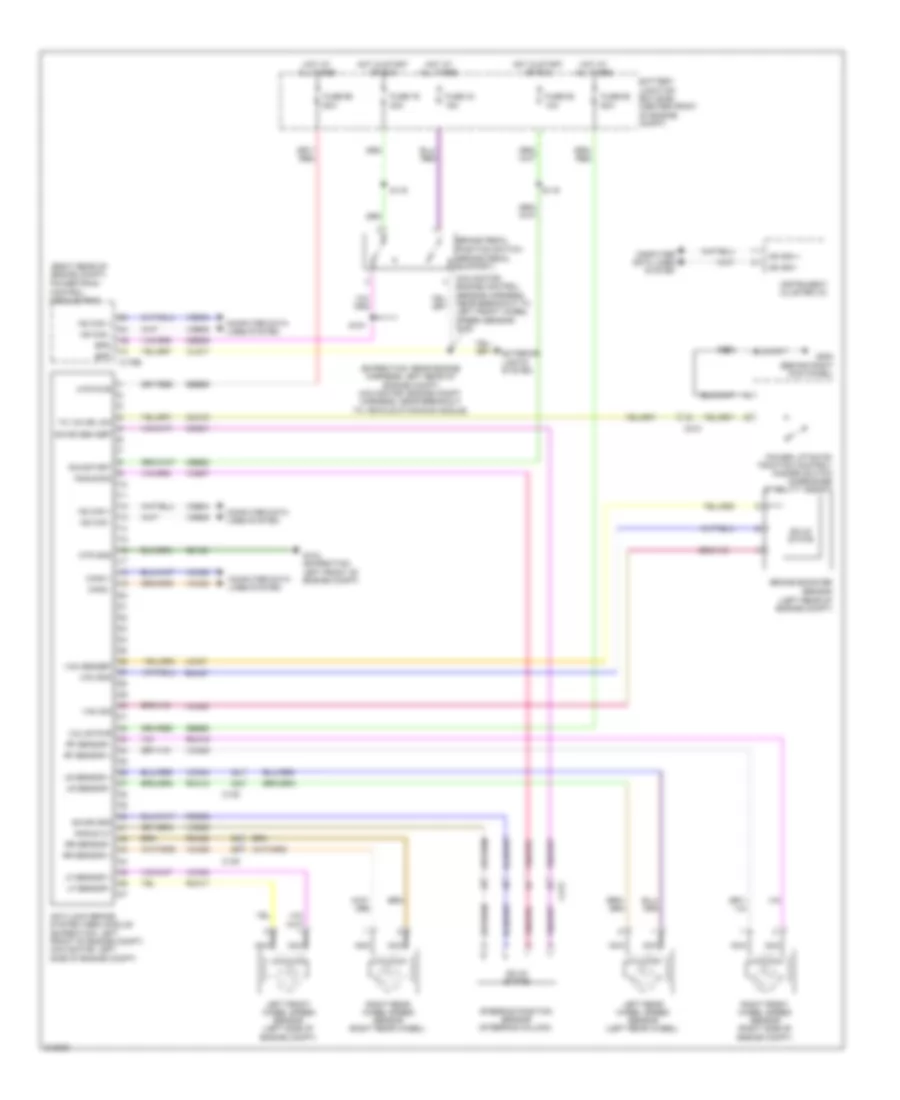 Электросхема антиблокировочной тормозной системы АБС (ABS) для Lincoln Navigator L 2011