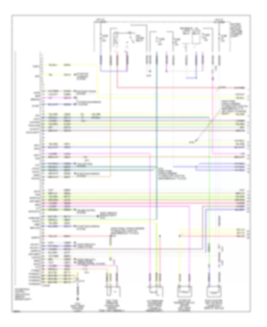 3.5L звукопровод, Электросхема системы управления двигателем (1 из 6) для Lincoln MKS 2012