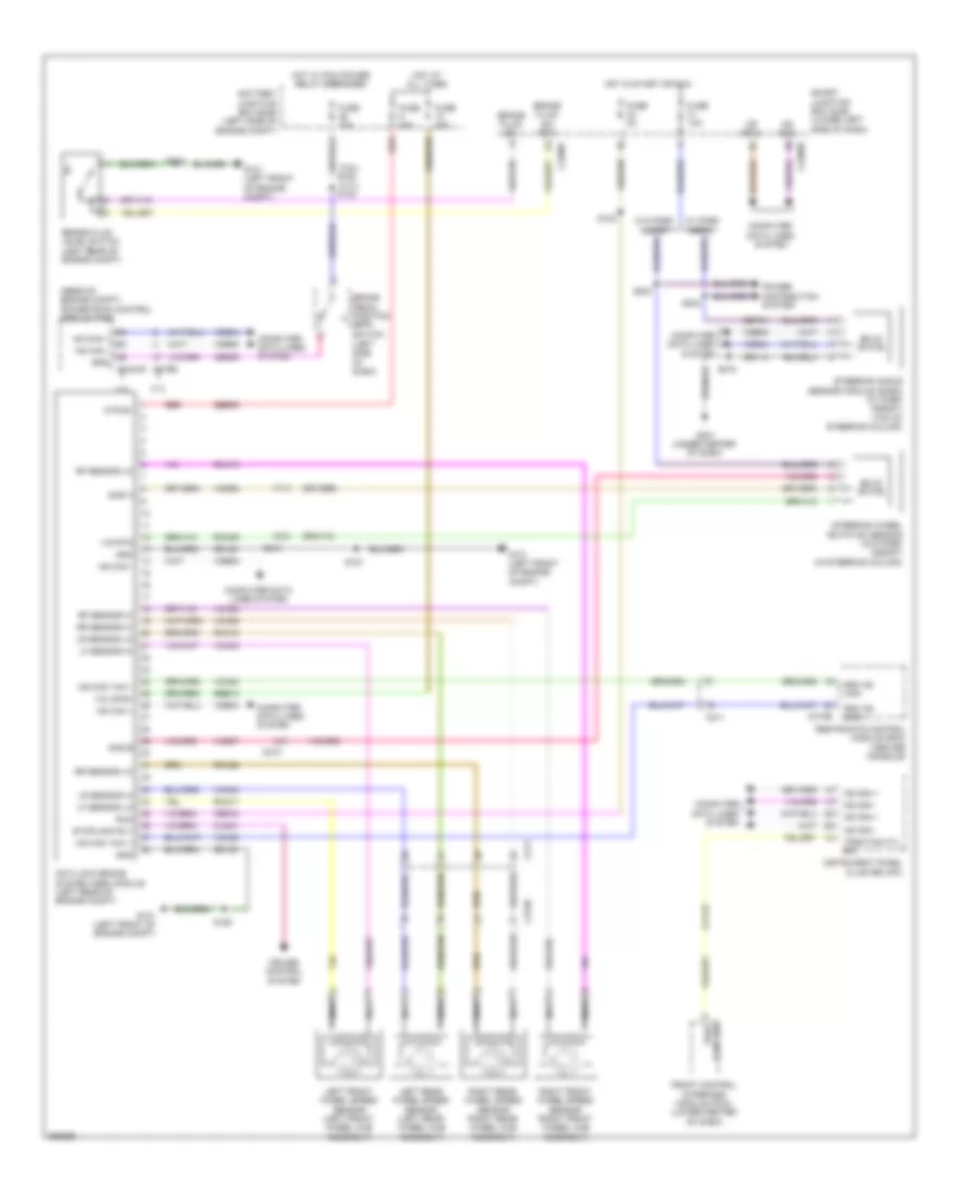 Электросхема антиблокировочной тормозной системы АБС (ABS) для Lincoln MKT 2012