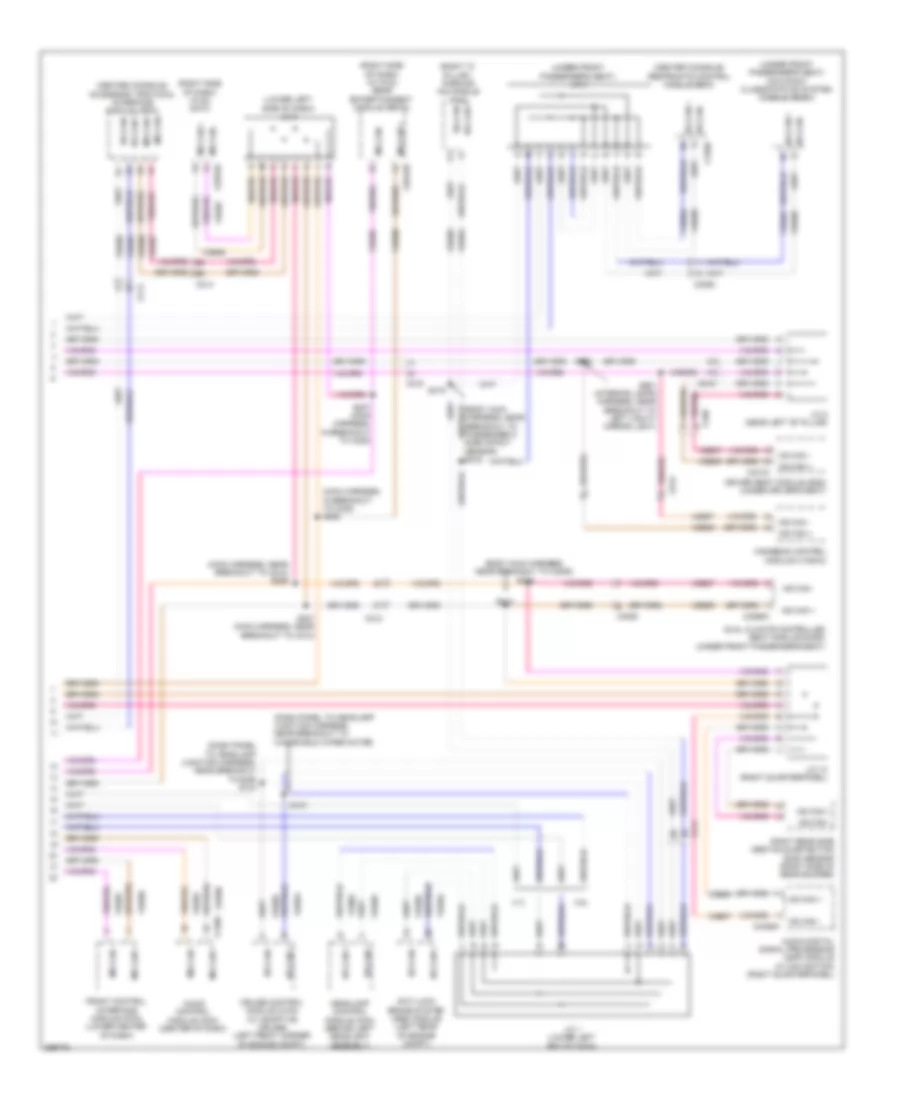 Электросхема линии передачи данных CAN (2 из 2) для Lincoln MKT 2012
