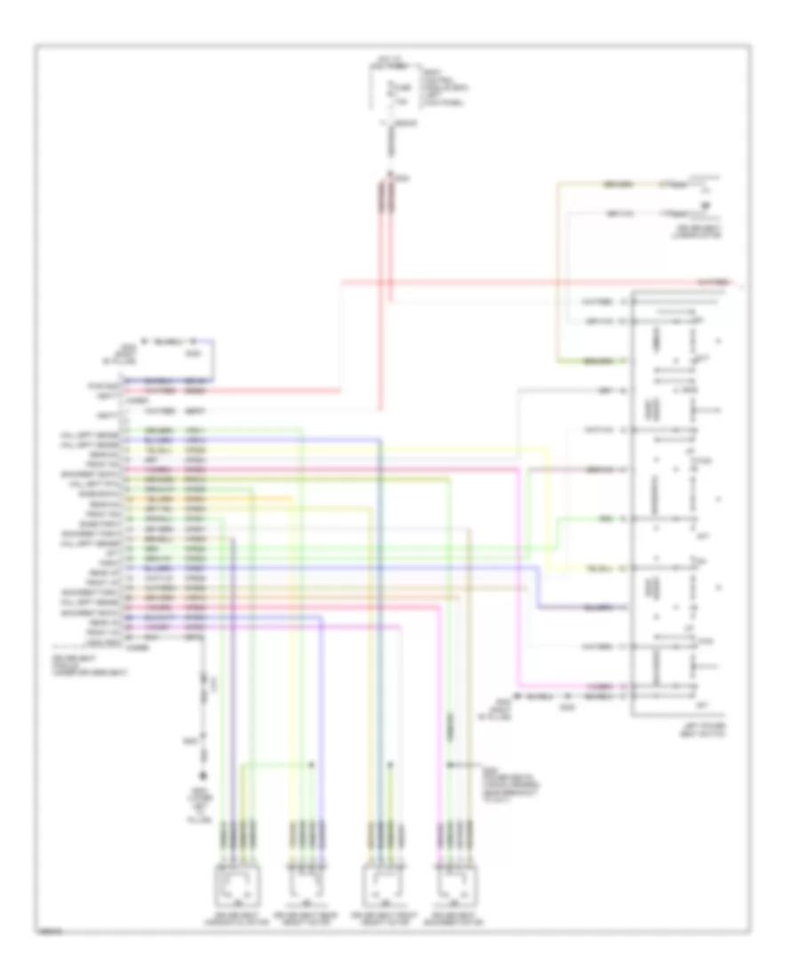 Электросхема памяти водительского сиденья (1 из 2) для Lincoln MKX 2012