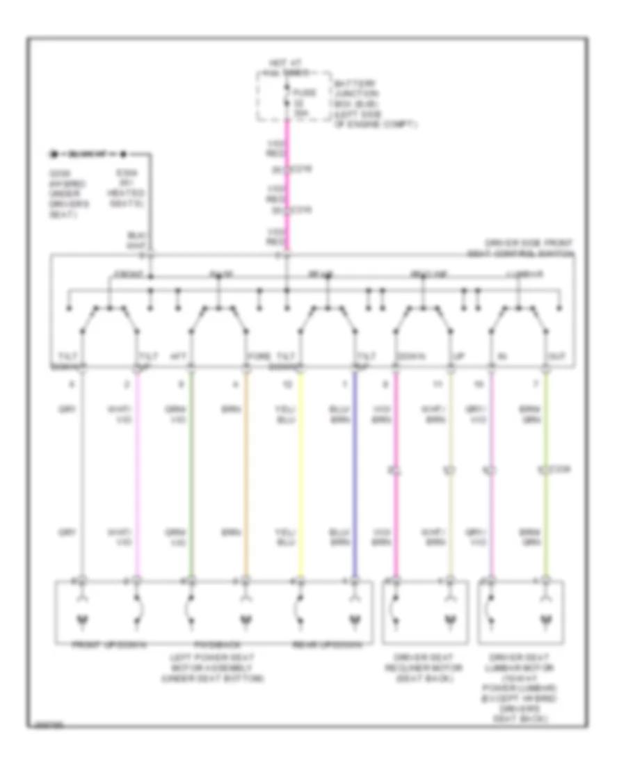 Power Seats Wiring Diagram, 8-Way & 10-Way Сиденье водителя для Lincoln MKZ 2012