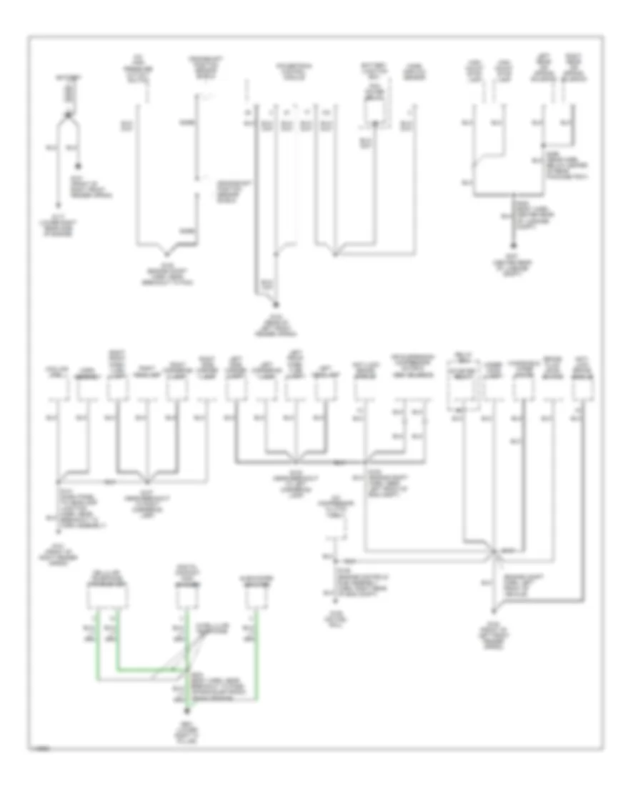 Электросхема подключение массы заземления (1 из 3) для Lincoln Town Car Executive L 2001