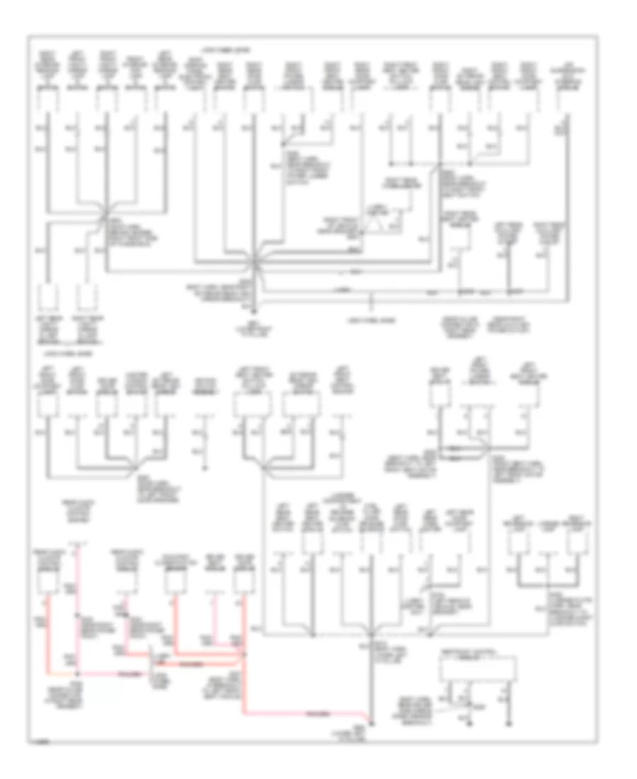 Электросхема подключение массы заземления (3 из 3) для Lincoln Town Car Executive L 2001