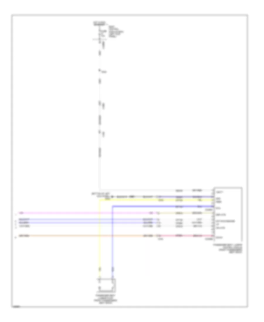 Электросхема привода пассажирского сиденья, с 14 путями (2 из 2) для Lincoln MKS 2013