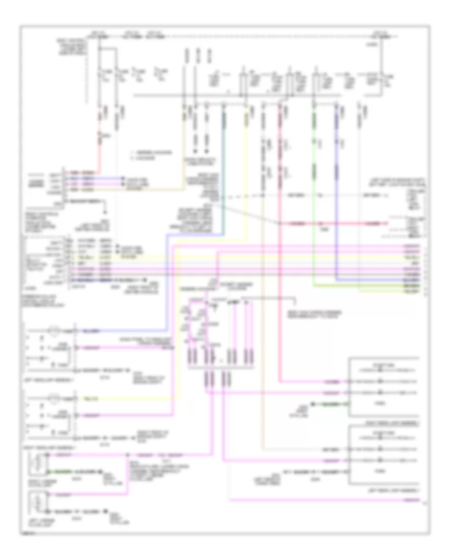 Электросхема внешнего освещения (1 из 2) для Lincoln MKT EcoBoost 2013
