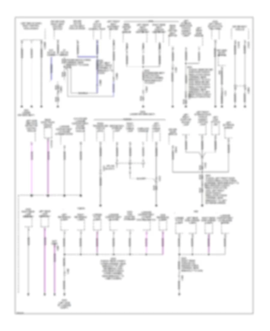 Электросхема подключение массы заземления, кроме гибрида (3 из 4) для Lincoln MKZ Hybrid 2013