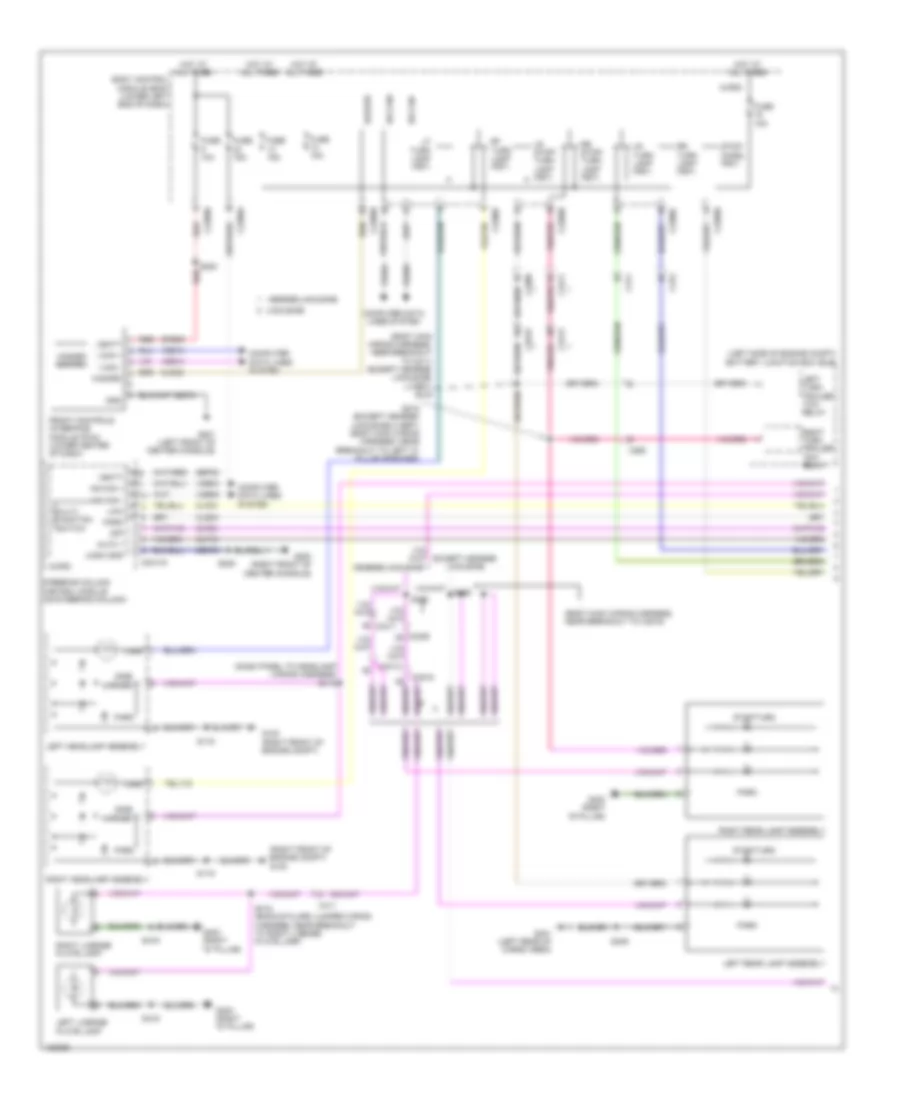 Электросхема внешнего освещения (1 из 2) для Lincoln MKT EcoBoost 2014
