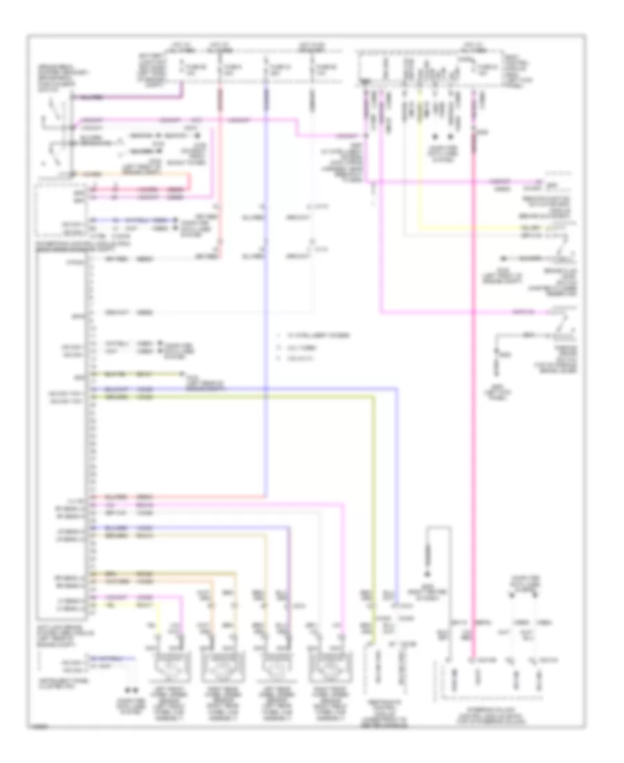 Электросхема антиблокировочной тормозной системы АБС (ABS) для Lincoln MKX 2014
