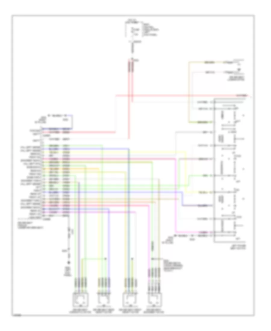 Электросхема памяти водительского сиденья (1 из 2) для Lincoln MKX 2014