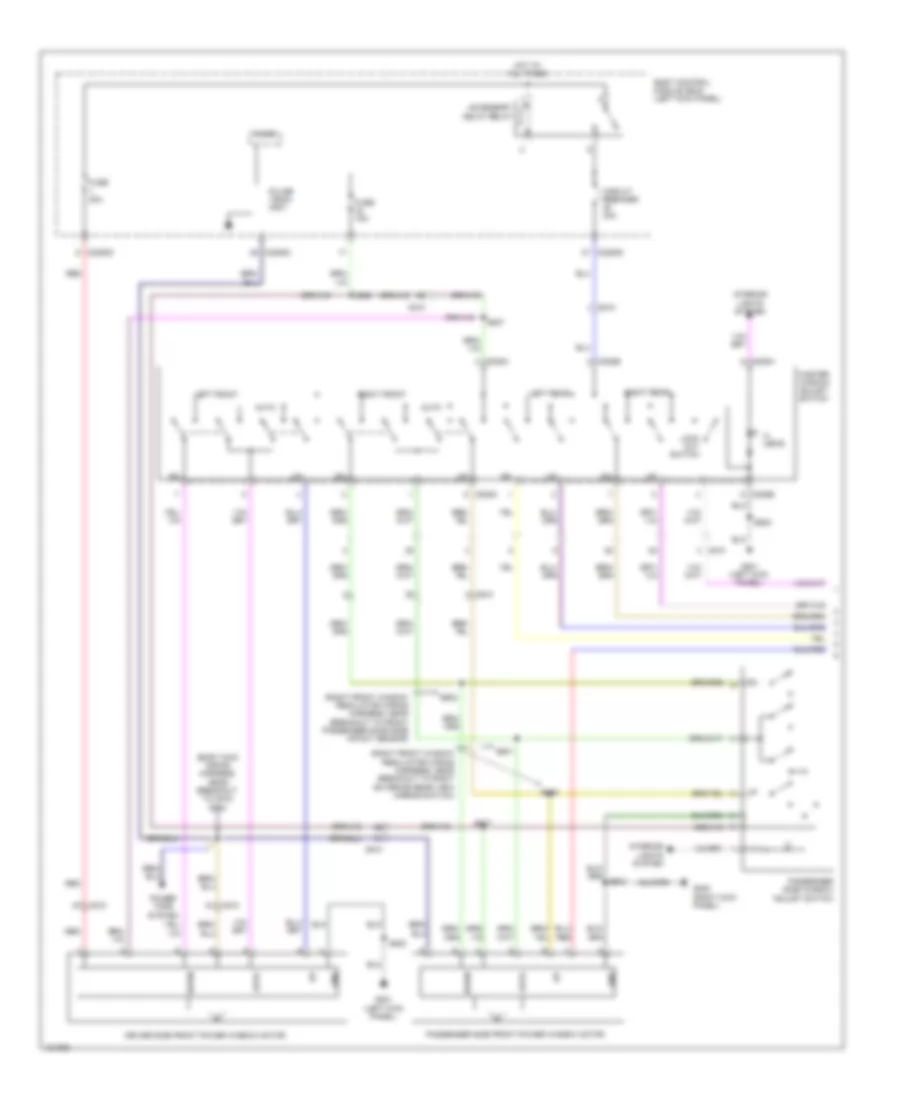 Электросхема стеклоподъемников (1 из 2) для Lincoln MKX 2014