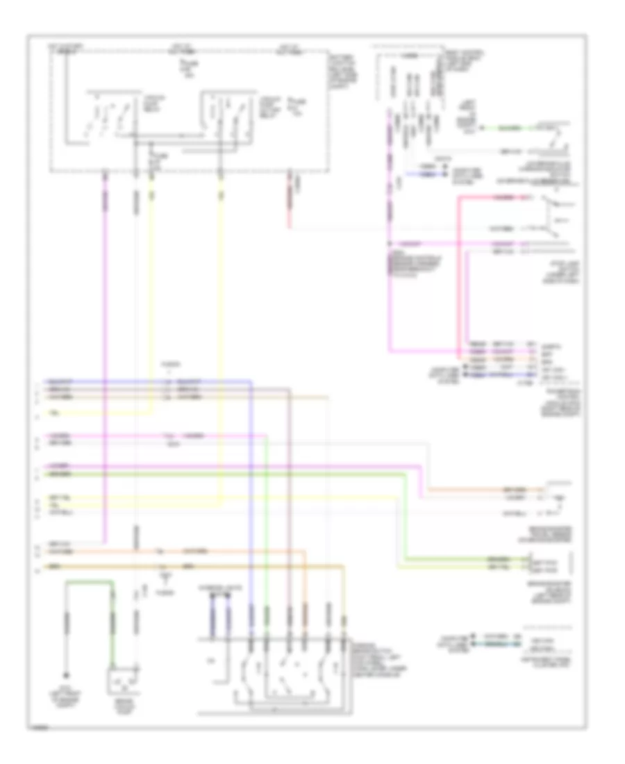 Электросхема антиблокировочной тормозной системы АБС (ABS), гибрид (2 из 2) для Lincoln MKZ 2014