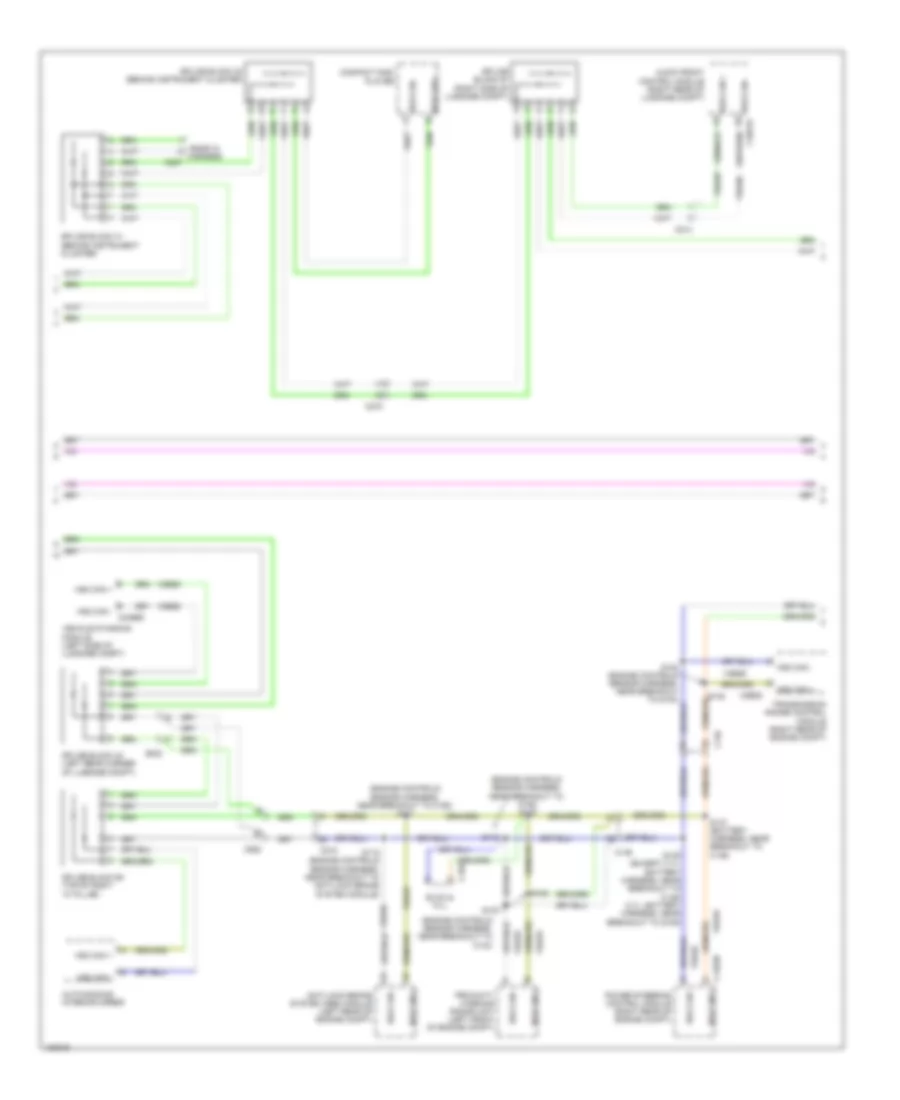 Электросхема линии передачи данных CAN, кроме гибрида (2 из 4) для Lincoln MKZ 2014